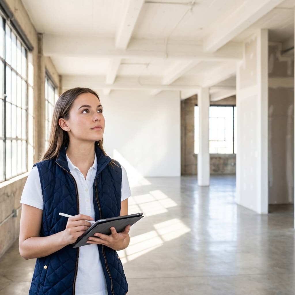 Especialista de CURA realizando una evaluación técnica de espacios para una cotización precisa